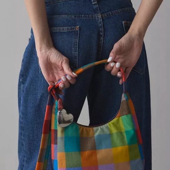 BAGGU x  UO - MADRAS Mini Nylon Shoulder Bag - Picture 2 of 4